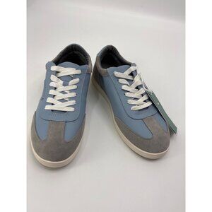 Revitalign Women Azalea Orthotic Leather Suede Sneaker Blue Gray 12D Wide NEW